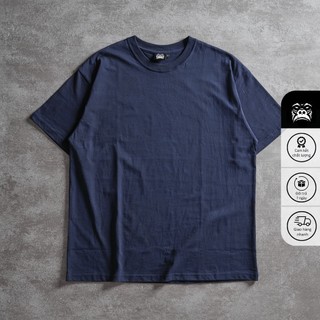 Áo Thun Trơn Tay Lỡ Gori Basic Tee | Xanh Đen Form Rộng Thiết Kế Unisex