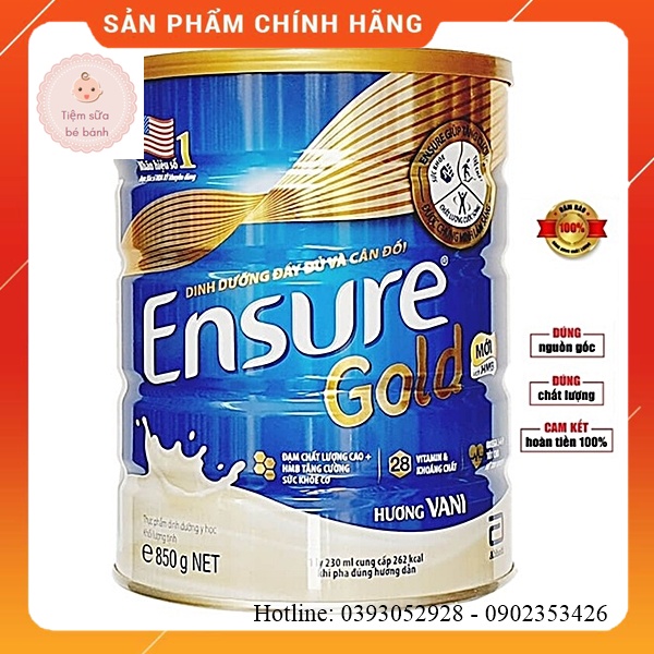 Sữa Ensure cho người già lon 400g, 850g giúp dinh dưỡng đầy đủ và cân bằng [DATE MỚI NHẤT]