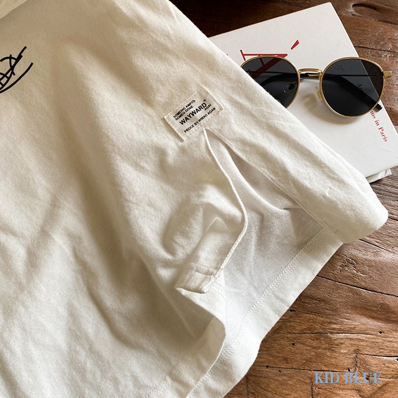 Áo Thun Tay Dài Cổ Tròn In Chữ Thời Trang Xuân Thu Phong Cách Hàn Quốc Cho Nữ