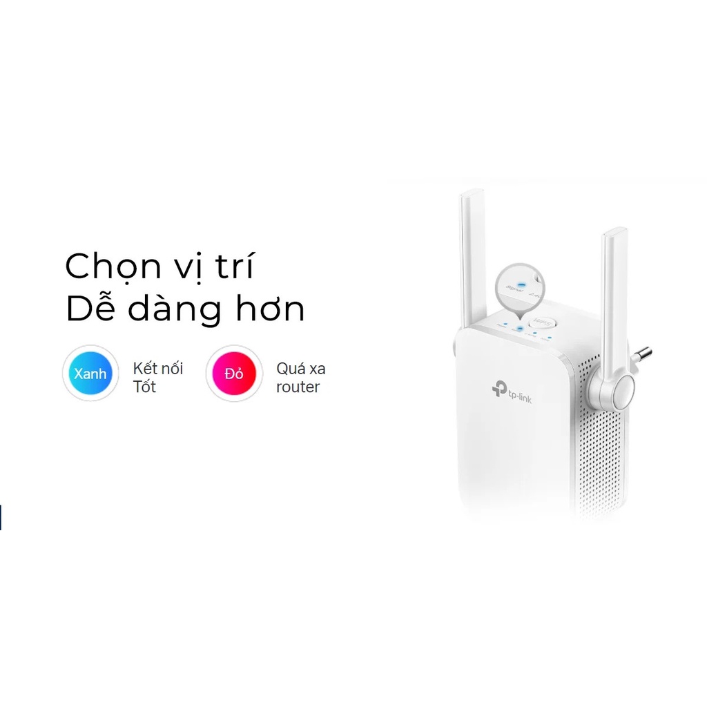 Bộ Mở Rộng Sóng Wifi TP-Link RE205 Băng Tần Kép, 2 RÂU, Xuyên tường Chuẩn AC 750Mbps- Hàng chính hãng