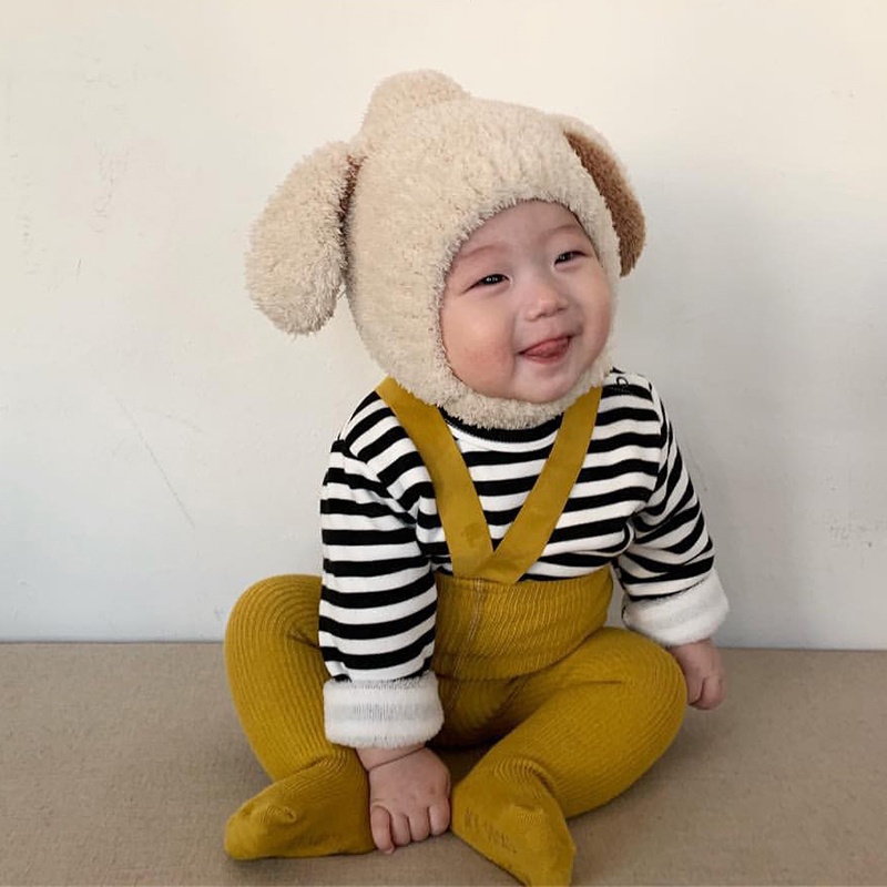 Mũ Tai Thỏ Hoạt Hình Giữ Ấm Cho Bé