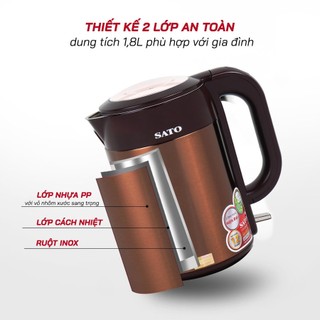 Ấm siêu tốc SATO 17ST37 1.8L