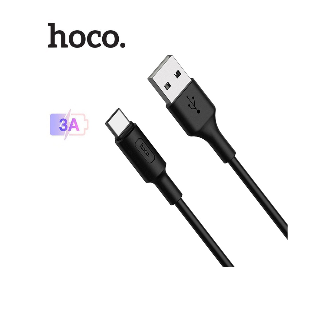 Cáp sạc Hoco X25 Type-C sạc nhanh 3A tốc độ truyền tải data ổn địnhcho Android dài 100CM ( Đen )