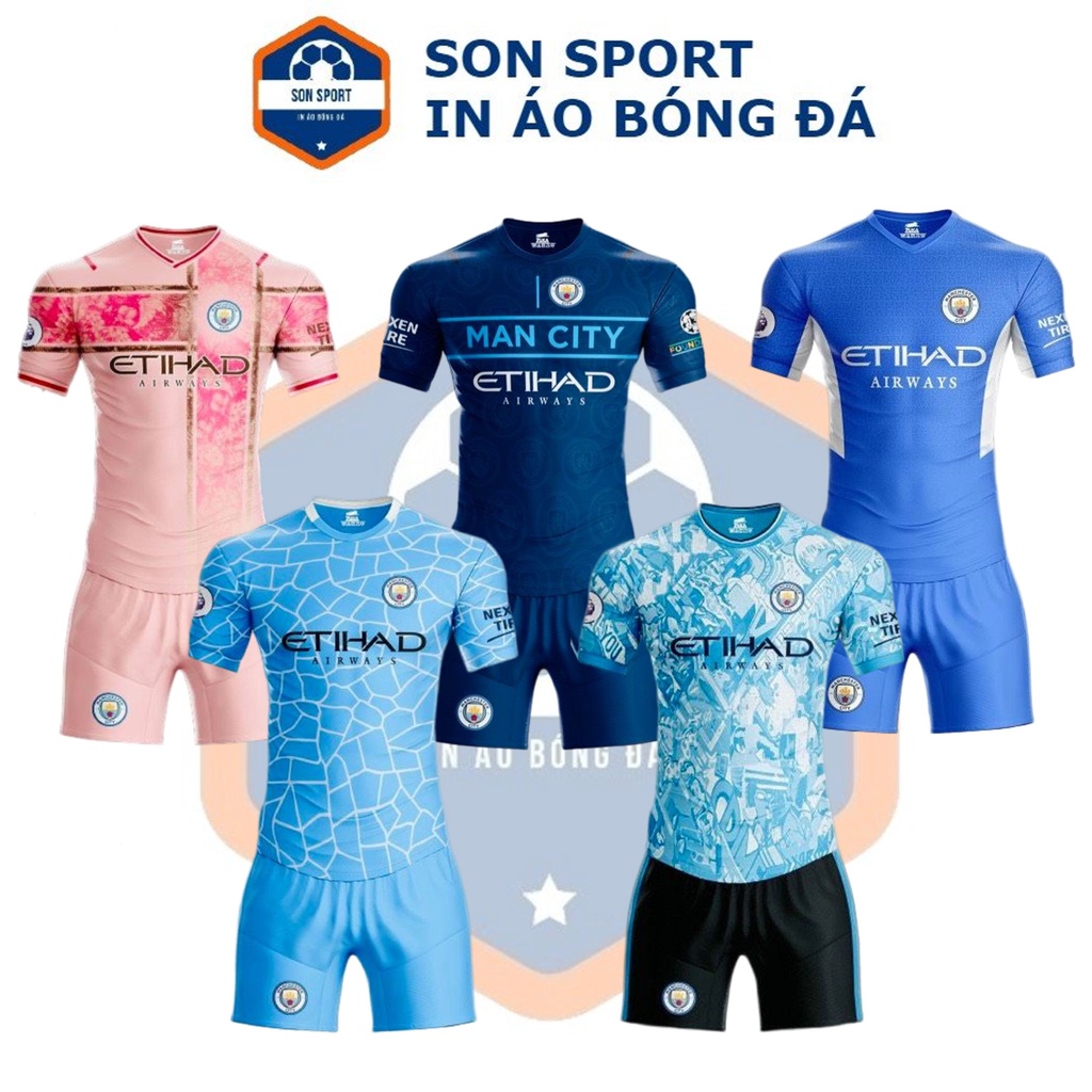 Bộ quần áo bóng đá Thun thái CLB Manchester City nhiều màu