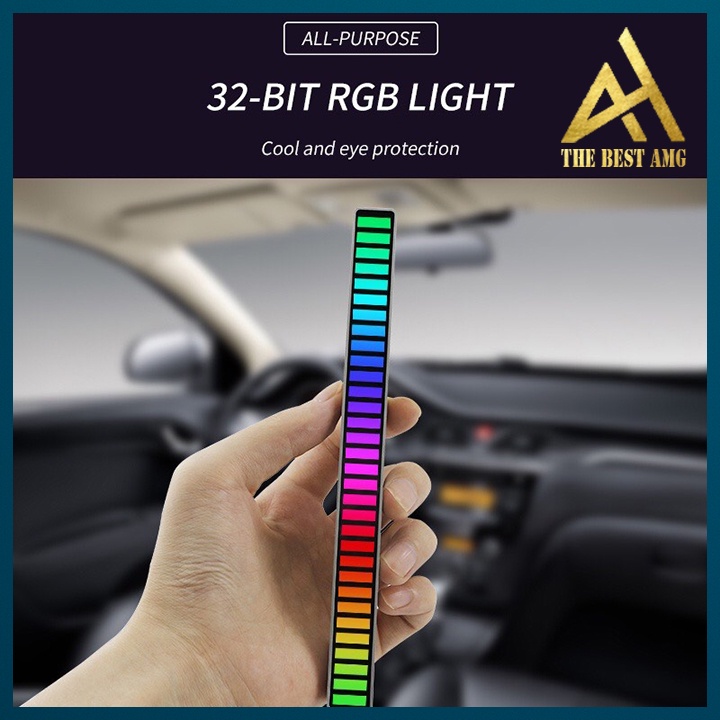 Thanh Đèn Led RGB Nhiều Chế Độ Nháy Theo Điệu Nhạc - Đèn Trang Trí Cảm Biến Máy Tính, Quay Tik Tok