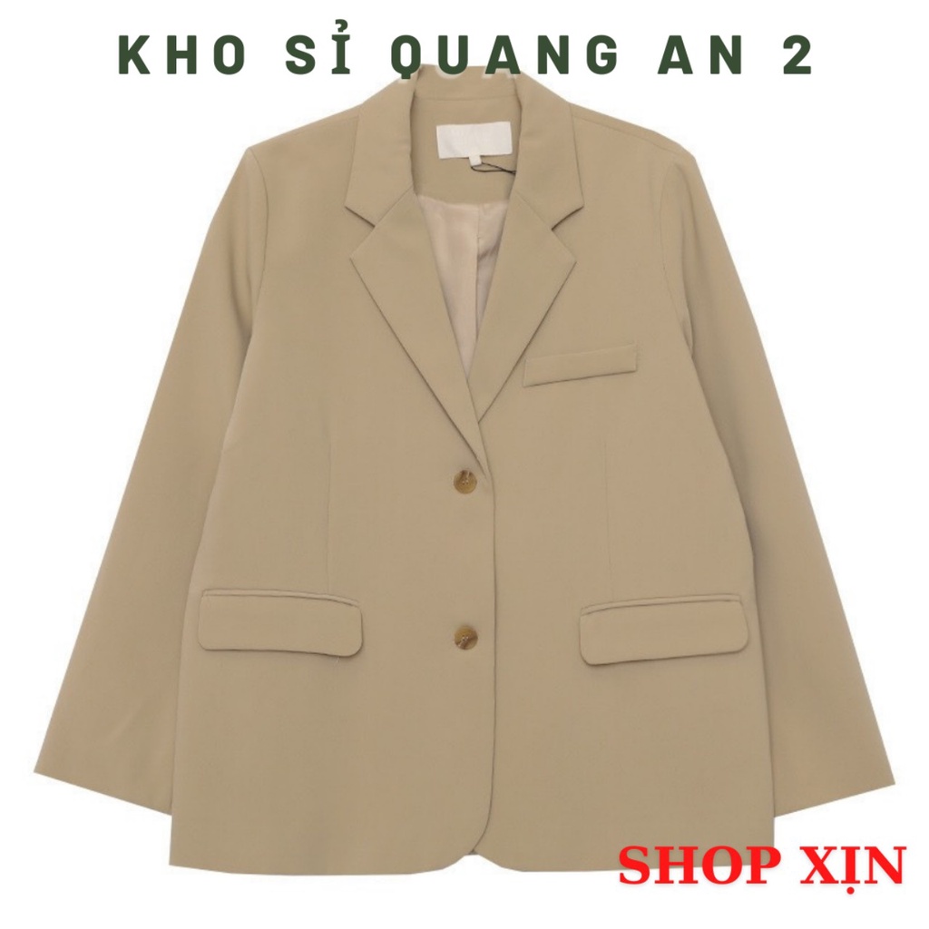 Áo Khoác Blazer Hàn Quốc 2 Túi, Áo Vest Nữ Sành Điệu