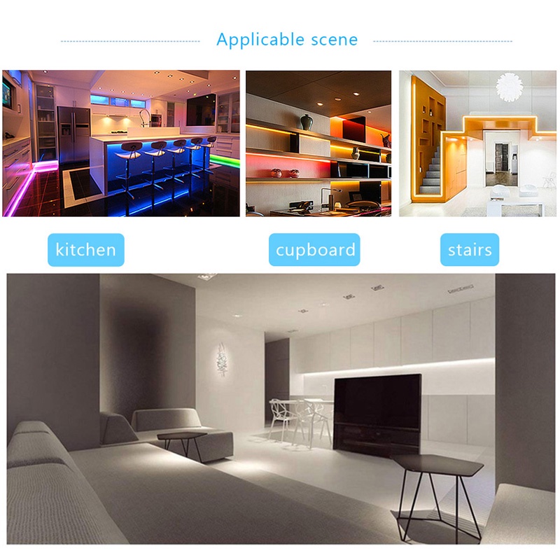 Dây Đèn Led 5M 5050 2835 Rgb 12v Ánh Sáng Trắng Chống Thấm Nước Trang Trí Nhà Bếp