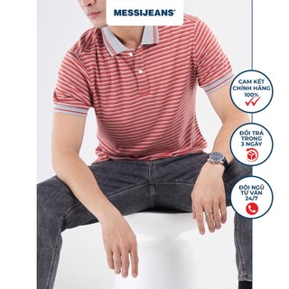 Áo thun nam polo kẻ sọc MESSIJEANS jeans MTF0091-20
