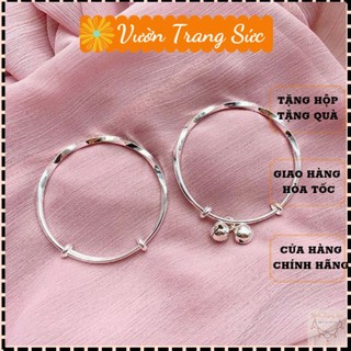 Vòng tay bạc S925 nam nữ- Lắc tay đôi bạc ý dành cho cả nam và nữ siêu sang Vườn Trang Sức VT01