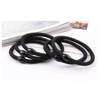 Dây cột tóc đen nút tròn siêu bền