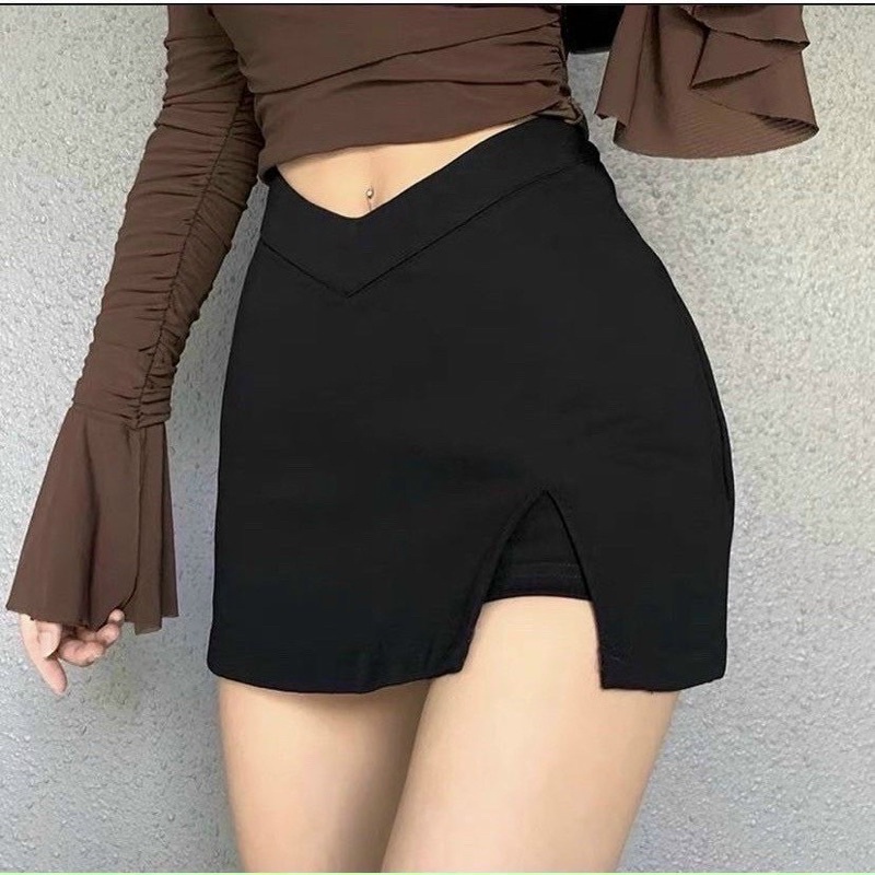 Chân Váy Cotton Xẻ Tà Cá Tính ( Hình tự chụp)