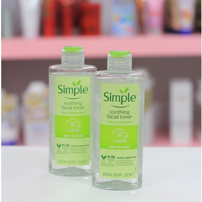 Nước hoa hồng Simple Smoothing Facial Toner - Toner Simple cho da mụn nhạy cảm