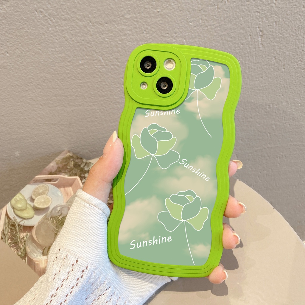 Ốp Điện Thoại In Hoa Chống Rơi Chống Dấu Vân Tay Cho iPhone 11 7 / 8plus 6plus 13Pro 14 XSMax 14plus 12Promax 8 13 12Pro XR X