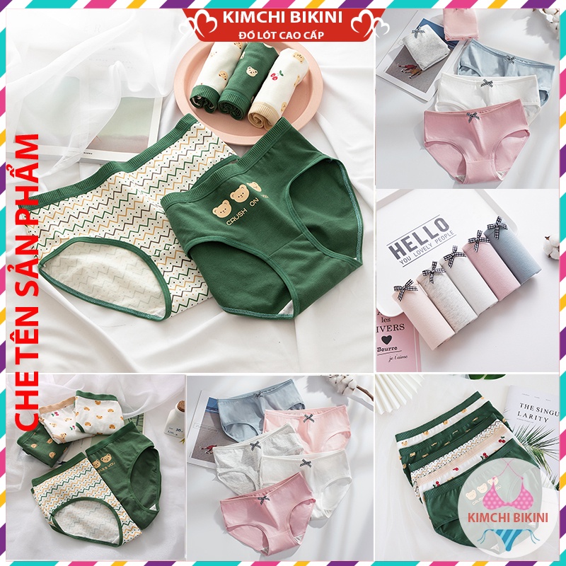 Quần nhỏ Cotton Vải Mềm Thoáng Khí Thấm Hút Mồ Hôi KIMCHIBIKINI quan lot nữ mẫu mã đa dạng với nhiều màu sắc