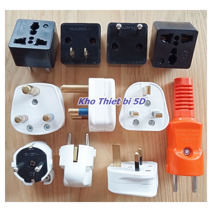 Phích cắm siêu tải- Ổ cắm nối 2 chấu, 3 chấu đa năng LiOA - Chính hãng