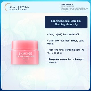 Mặt Nạ Ngủ Môi Laneige. Special Care Lip Sleeping Mask - 3g