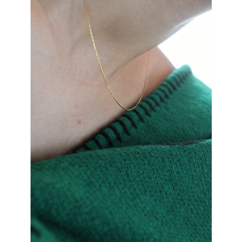Dây Chuyền Thép Titan Mạ Vàng 18K Mỏng 0.6mm Không Phai Màu
