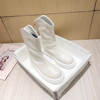 Bốt da nữ Cổ Thấp chữ V chất da mềm Cao Cấp