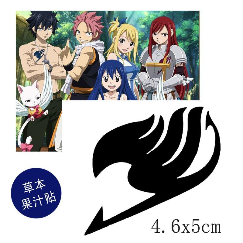 Hình Xăm Dán Tạm Thời Chống Thấm Nước Bền Bỉ Hình Fairy Tail Phù Thủy