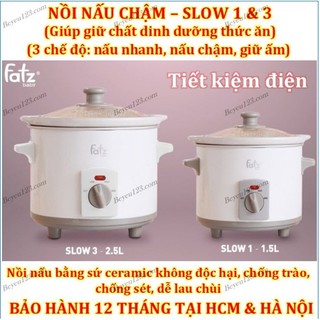 Nồi nấu cháo chậm ăn dặm cho bé và gia đình FatzBaby (Slow 1 - FB9015MH, Slow 3 - FB9025MH, Slow 6 - FB9106SJ) - Fatz