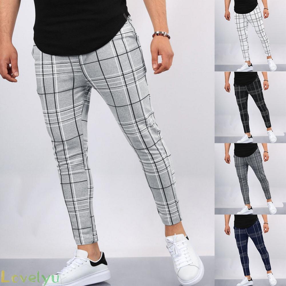 [CRAZY SALE]Adults Male Mens Pants M~3XL Slim Fit Straight Breathable Casual Casul