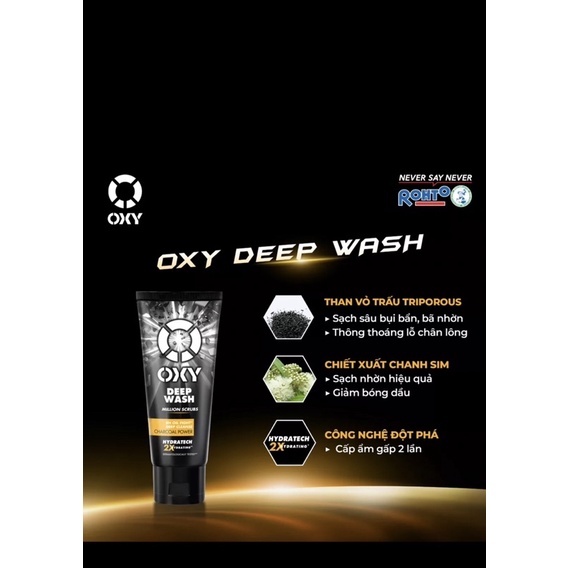 KEM RỬA MẶT CÓ HẠT OXY LÀM SẠCH SÂU- ĐÁNH BAY NHỜN-TÚT SÁNG DA 50g