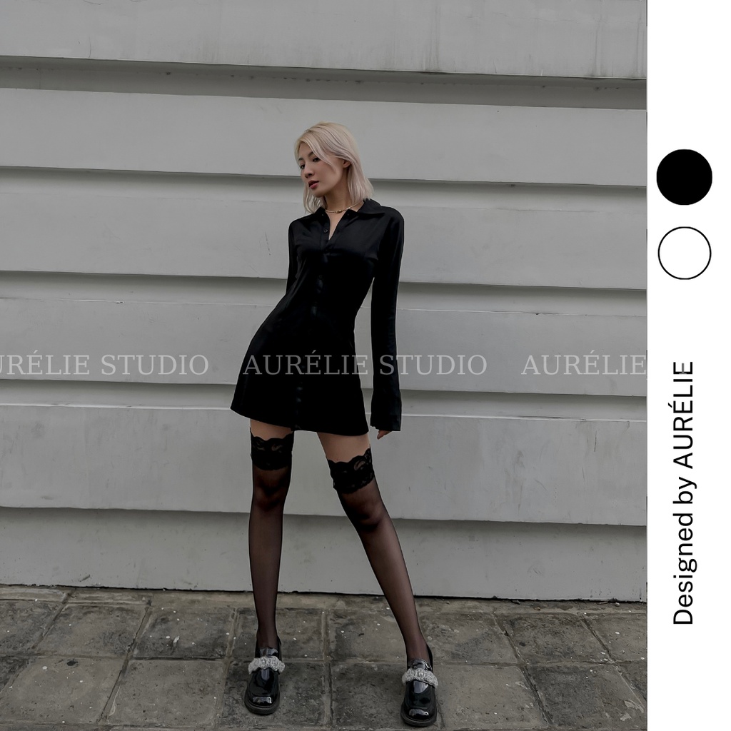 Váy dáng sơ mi phong cách Dark Academia BERNIE DRESS by AURÉLIE