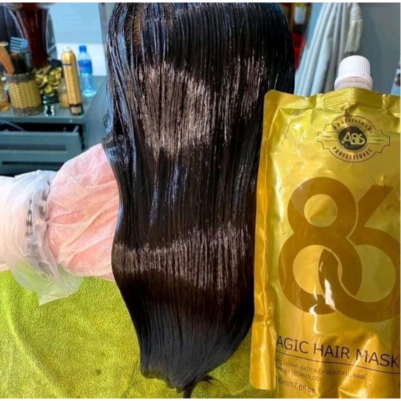 Hấp phục hồi Collagien A86  bịch màu vàng 500m siêu bóng mượt  thơm nhẹ