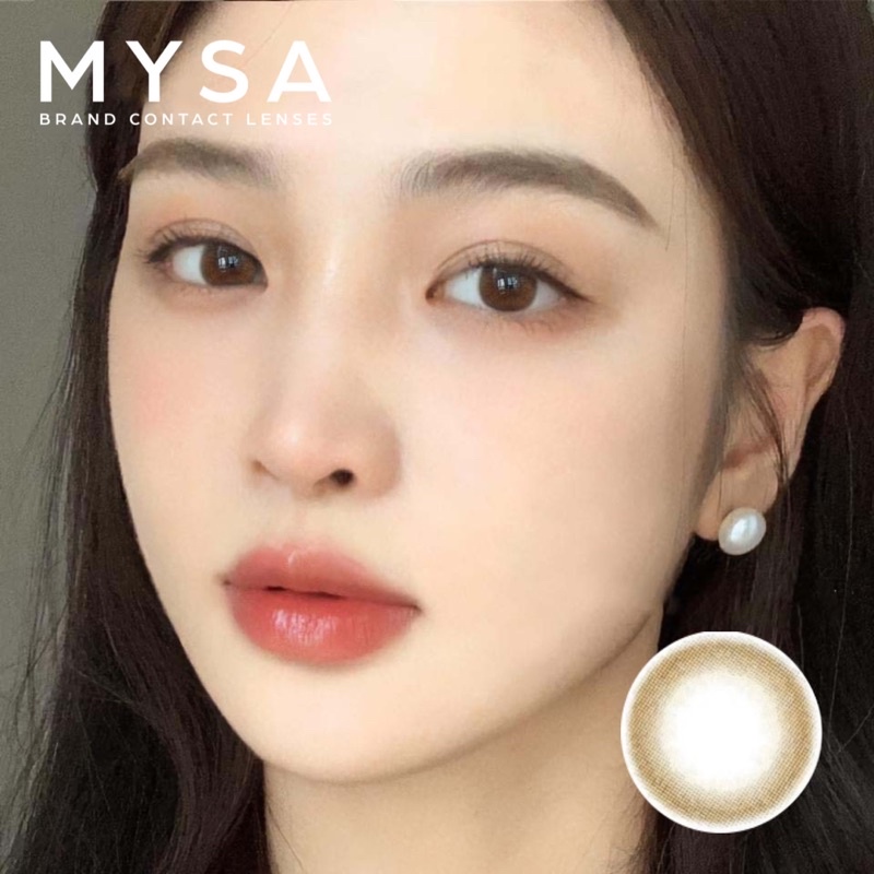 Lens Mắt Kính Áp Tròng Màu Nâu Tự Nhiên Không Giãn Đi Học Hoặc Đi Làm Có Từ 0-6 Độ Cận