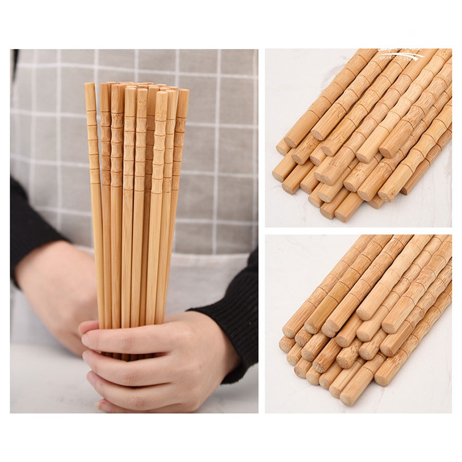 Đũa Tre Ăn Cơm CHuyên Sứ Dụng Trong Nhà Hàng Khách Sạn, Thiết Kế Tay Cầm Thắt Khúc