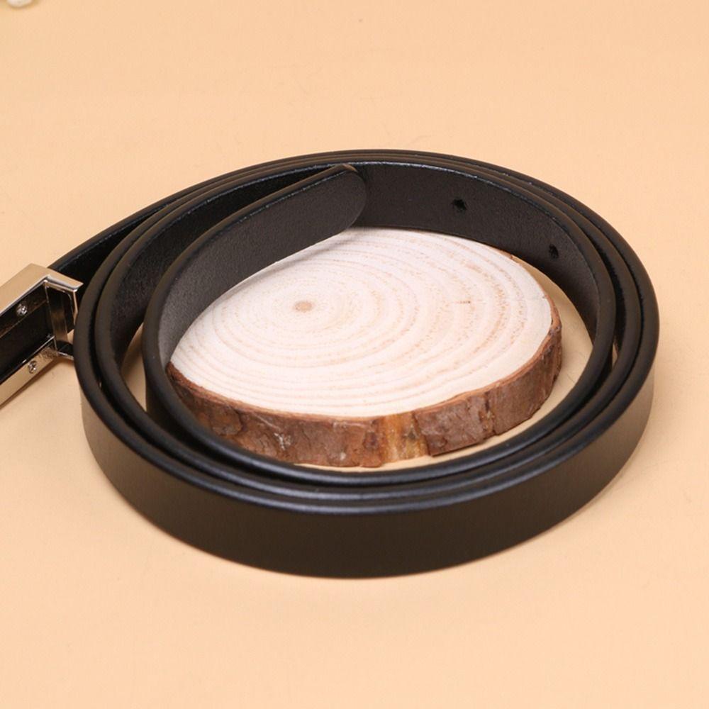 Thắt Lưng Da Bò Thật Mỏng Phong Cách Cổ Điển Cho Nữ