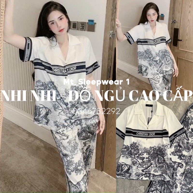 BỘ PYJAMA CỘC DÀI HOẠ TIẾT QUẢNG CHÂU CAO CẤP MÃ 2022-1109