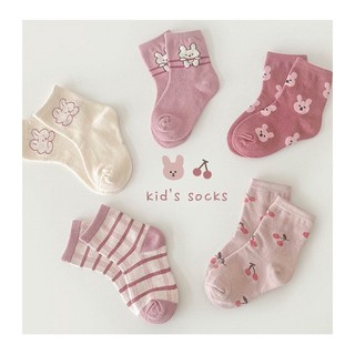 Set 5 đôi tất mềm họa tiết hoạt hình cho bé
