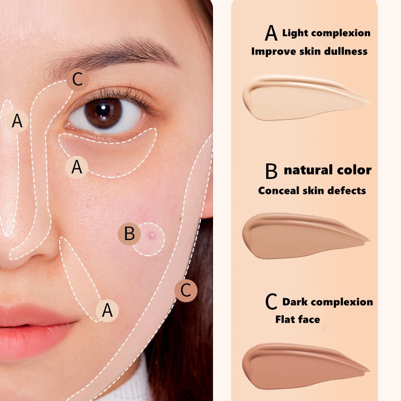 Bảng Kem Che Khuyết Điểm 3 Màu Sắc Lâu Trôi Màu Xanh Lá Tự Nhiên SVMY