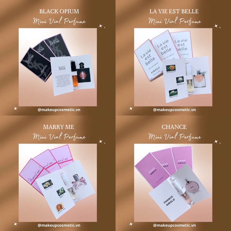 Nước Hoa Nữ Dupe Các Brand Cao Cấp 2ml Dạng Tinh Dầu - Mini Vial Perfume