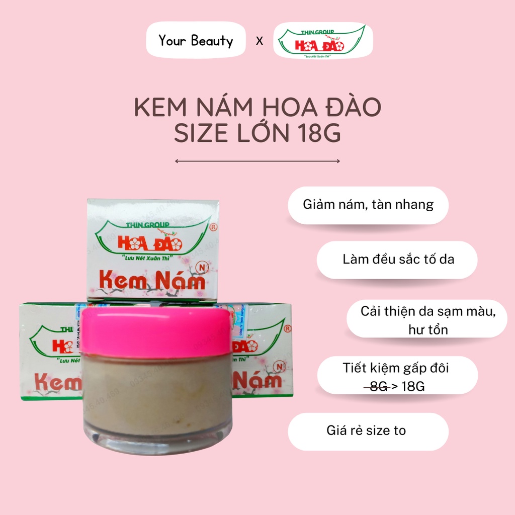 Kem Nám Hoa Đào Size Lớn 18G Chính Hãng Thingroup