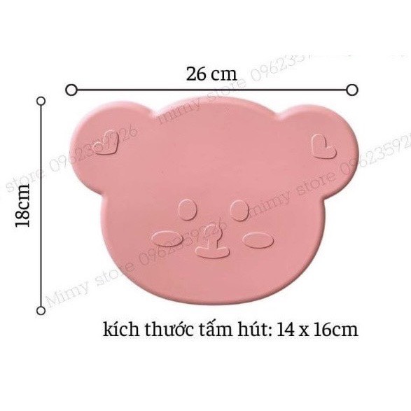 Khay Ăn Dặm Silicon Barrot Gấu Cho Bé