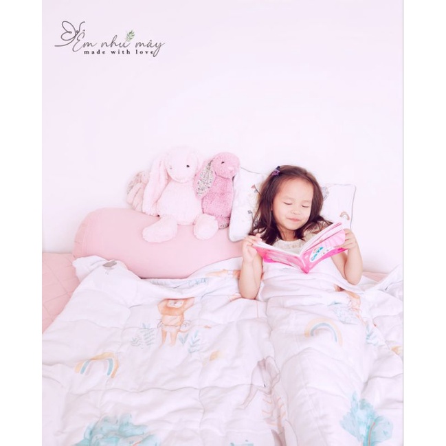 Mền Tencel 40s chần lông vũ cao cấp cho bé size 1mx1m2 và 1m2 x 1m6
