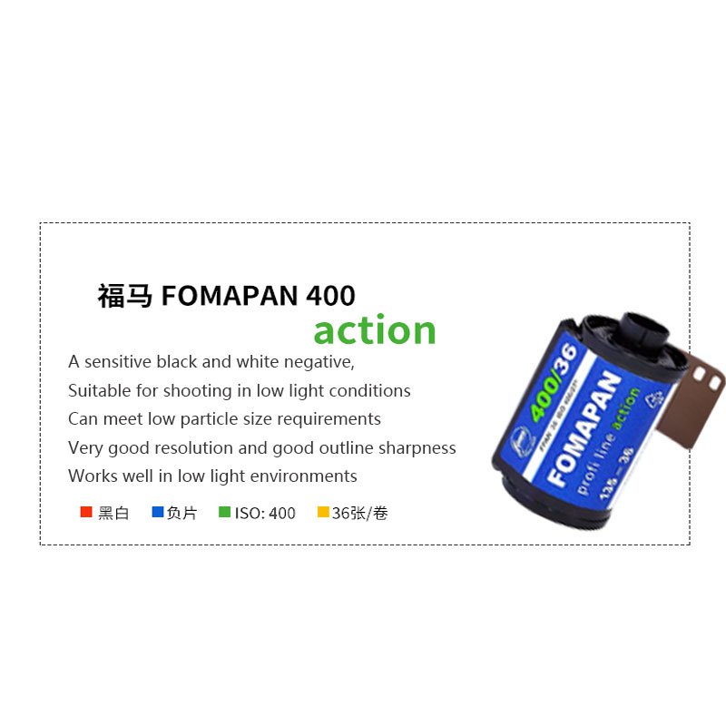 100 / 200 / 400 135 Kính Hiển Vi Fomapan Cổ Điển 36 Cuộn