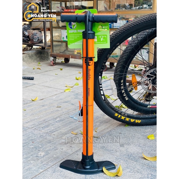 Bơm xe đạp, bơm xe máy BUDDY BT0001 siêu khỏe nhập khẩu Đài Loan thương hiệu - Nhật Bản