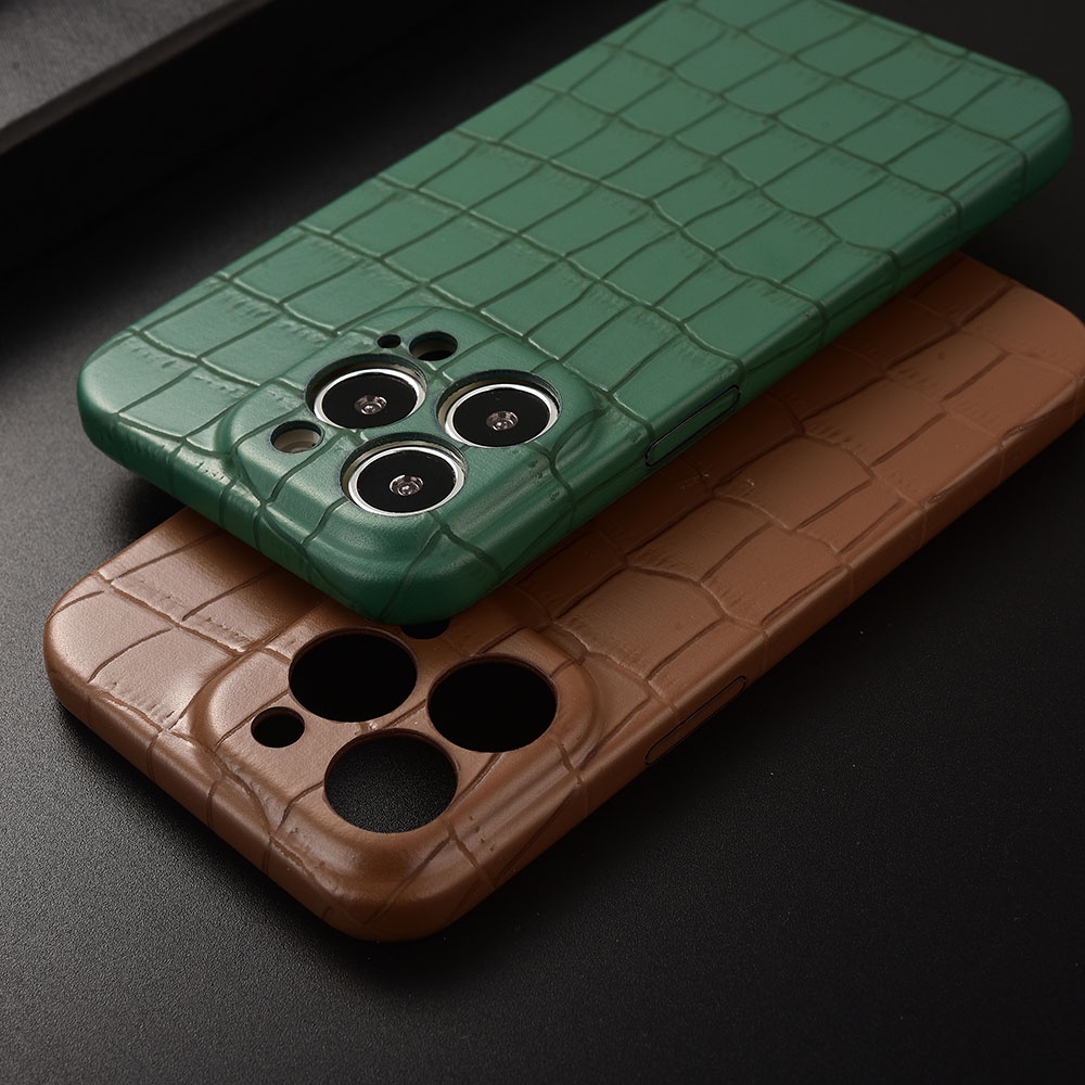 Ốp Điện Thoại Da PU Họa Tiết Da Cá Sấu Sang Trọng Bảo Vệ Camera Chống Sốc Cho iPhone 14 Plus 14 Pro Max 13 12 Pro Max