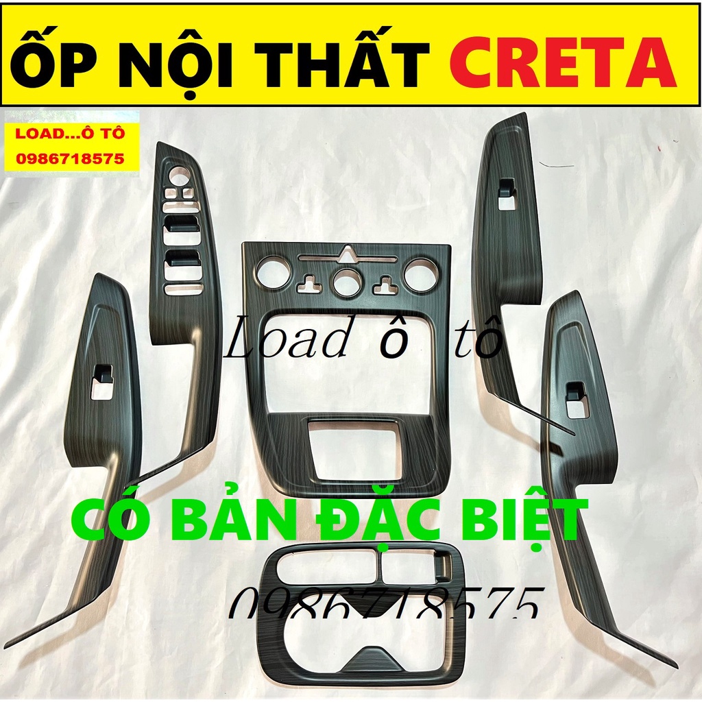 Bộ Ốp Nội Thất Vân Đá Xe Huyndai CRETA 2022-23 Đủ Các Bản, Mẫu Vân Đá Cao Cấp