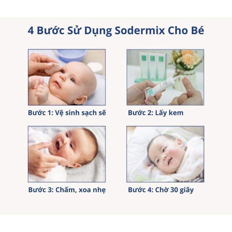 SODERMIX® Kem Bôi Chàm Sữa, Viêm Da Trẻ Nhỏ - Không Corticoid - Nhập Khẩu Nguyên Hộp Từ Pháp - Hàng Chính Hãng
