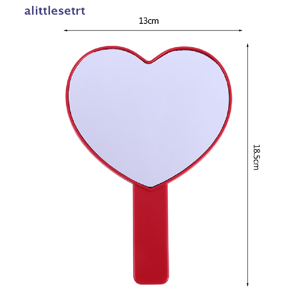 1 Gương Trang Điểm Cầm Tay Hình Trái Tim Có Tay Cầm Tiện Lợi