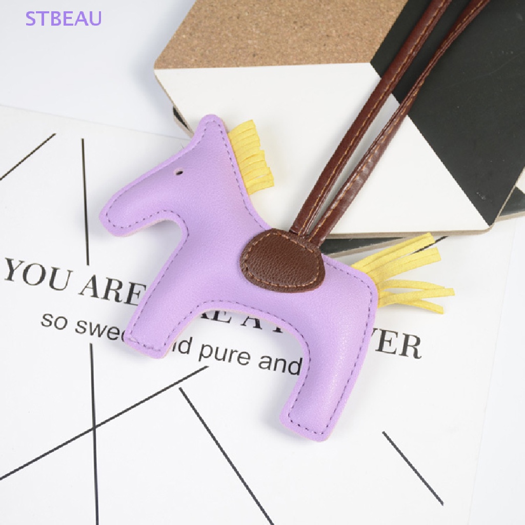 [Cxsteau] Móc Khóa Da PU Thủ Công Hình Ngựa Thời Trang Nổi Tiếng MME