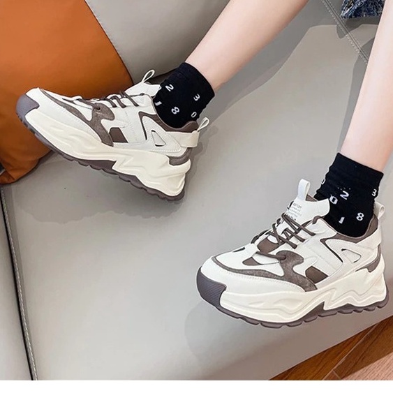 Giày thể thao độn đế 5cm - giày tăng chiều cao nam nữ HQ01 giày sneaker nam nữ phong cách Hàn Quốc đế cao su