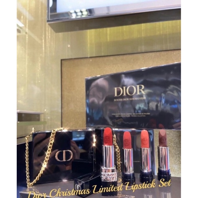 Set son Dior limited edition Christmas 2022 kèm túi clutch sành điệu 🖤