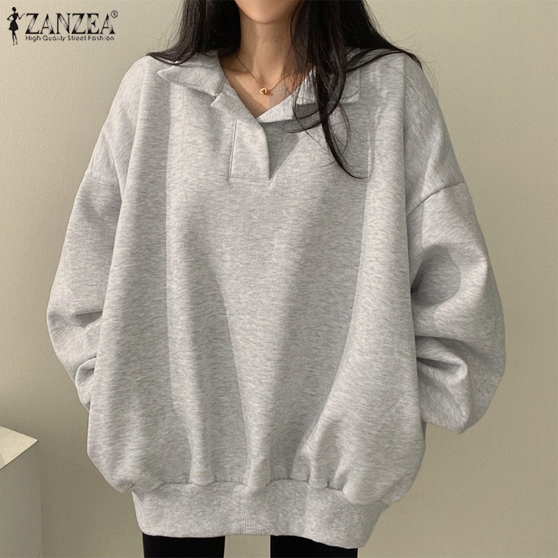 ZANZEA Áo Hoodie Dài Tay Phong Cách Hàn Quốc Năng Động Trẻ Trung Dành Cho Nữ | BigBuy360 - bigbuy360.vn