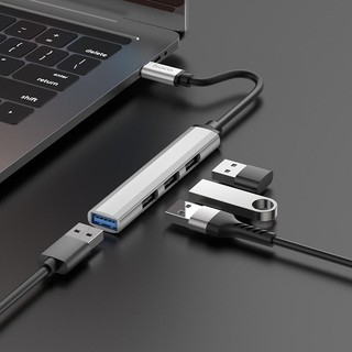 Hub chia cổng USB Hoco HB26 Type-C ra 1 cổng USB 3.0 + 3 cổng USB 2.0
