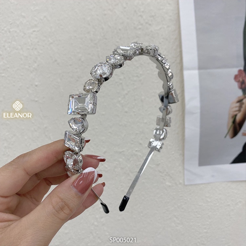 Băng đô cài tóc nữ Eleanor Accessories viền đính đá basic phụ kiện tóc 5021